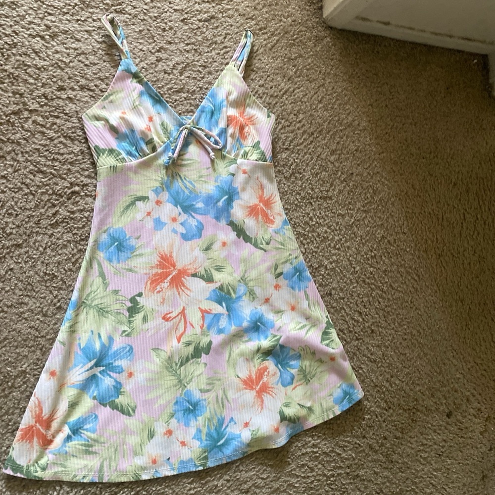 Forever 21 Floral Maxi Dress - Blue, Pink, Green